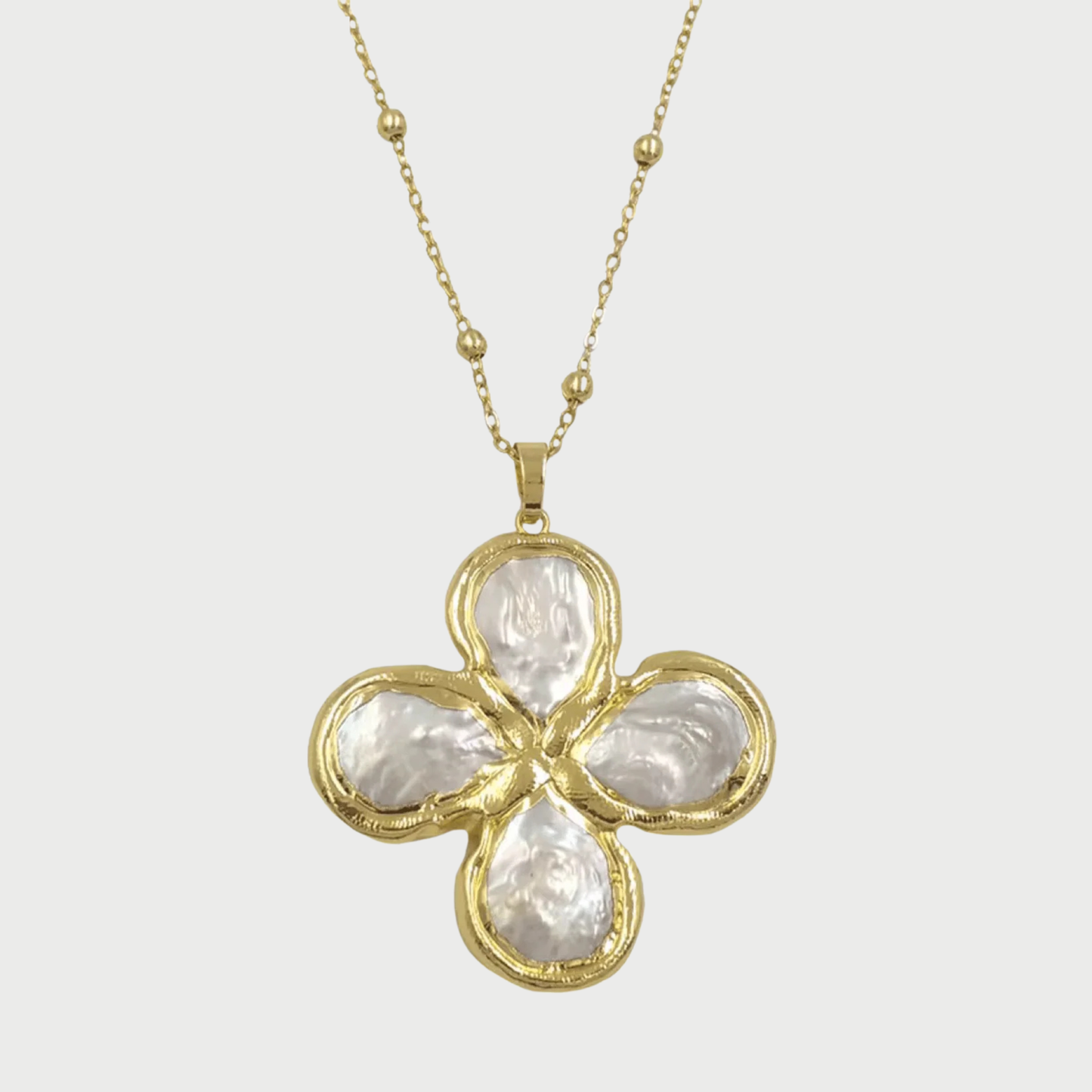 OVAL CROSS NECKLACE