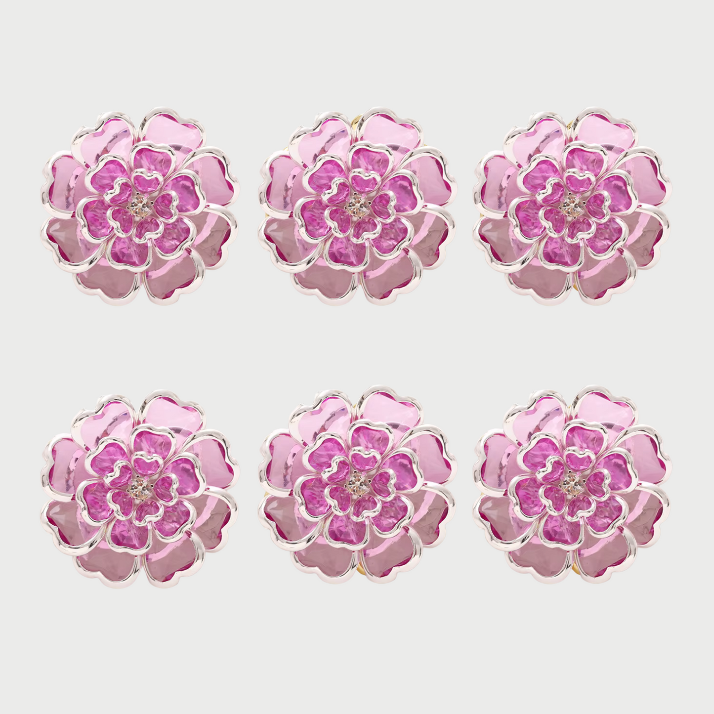 FLOWER BUTTON COVERS PINK