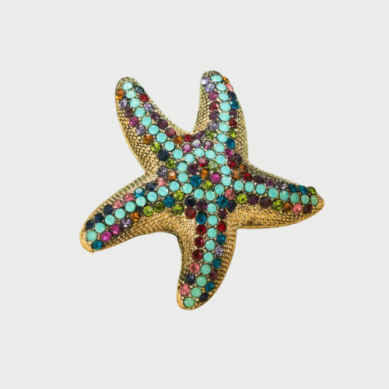 SEA STAR BROOCHE BLUE